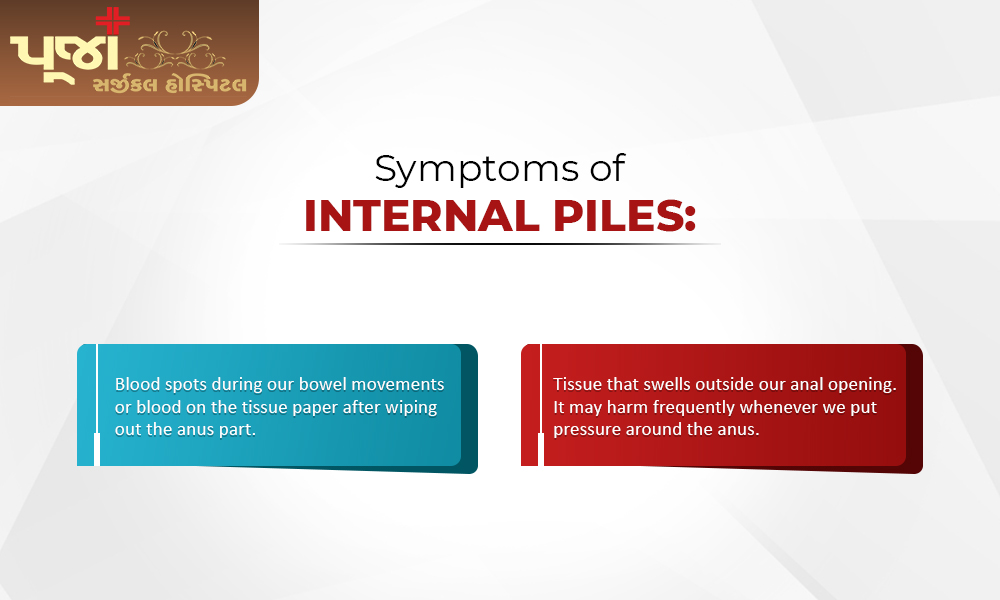 Symptoms of internal Piles